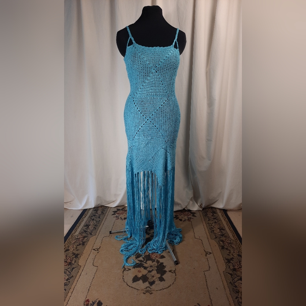 Line and Dot Crocheted Dress